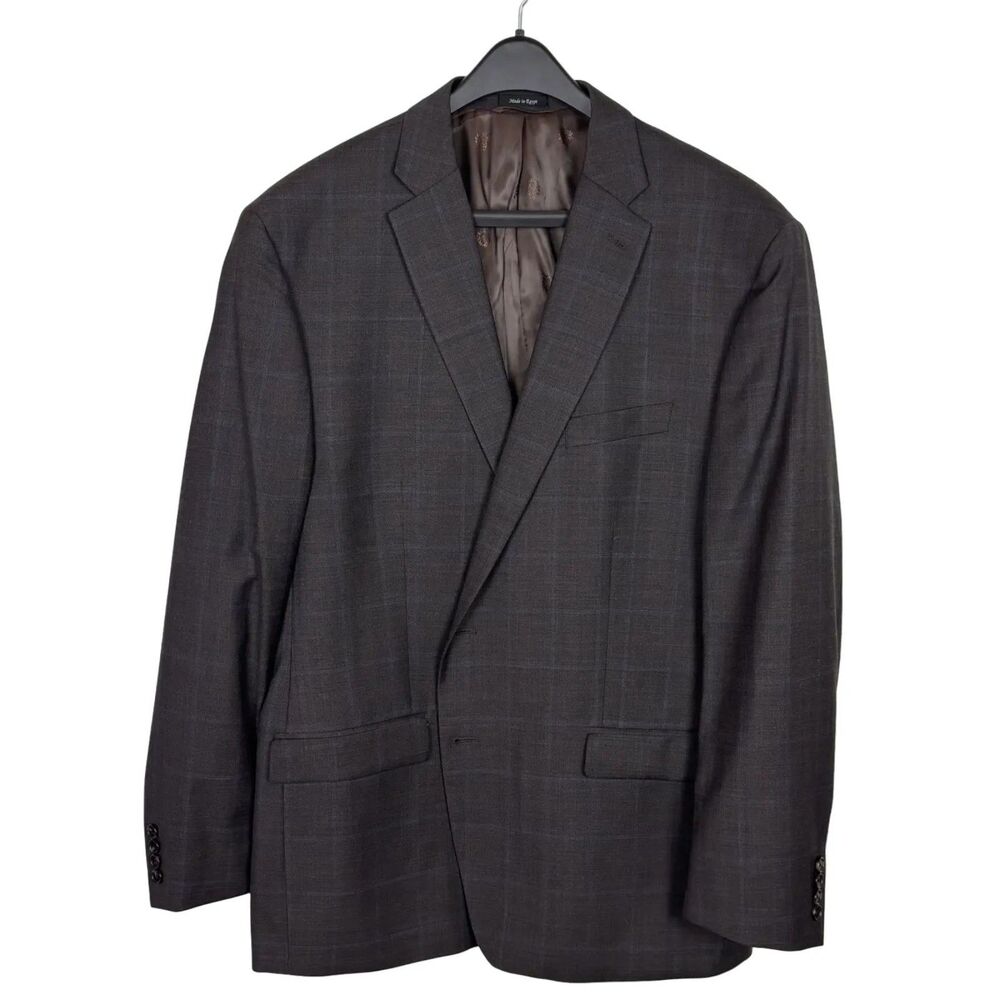 Lauren Ralph Lauren Brown Wool Blend Suit Blazer Jacket Men's 52L Two Button